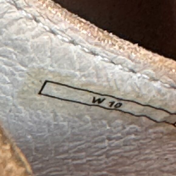 UGG Reagan Metallic Leather Strappy Open Toe Wedge Sandals Sz 10 - Picture 10 of 12